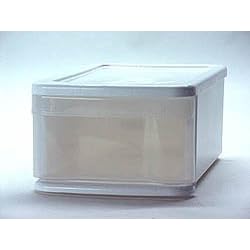 <b>Iris Stackable Plastic Drawer (4) - (White) - Set of 4</b>