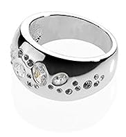 Silver Plated Scatter Diamanté Ring
