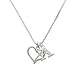 Heart Outline with diagonal Cross