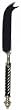 Decorative Stainless Steel Cheese Knife Black & White Carved Resin Handle Set/2