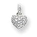 14k White Gold Diamond Heart Pendant