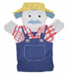 Childrens Toyshop  Toys : Flat Glove Puppet - Farmer [Toy]