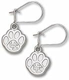 Connecticut Huskies 3/8" "UC Paw" Dangle Earrings - Sterling Silver Jewelry