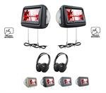 Farenheit HRD-9BG Pre-Loaded Universal Headrest DVD/Monitor Combination with Headphones - Beige