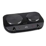 Rival BD250 Stainless Steel Double Burner Hot Plate -BLACK