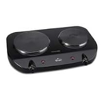 Rival BD250 Stainless Steel Double Burner Hot Plate -BLACK