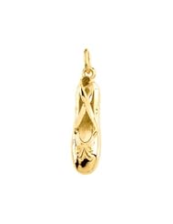 14K Yellow Gold Ballerina Slipper Charm