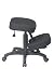 Ergonomically Designed Knee Chair with 5 Star Base and Casters (Black)