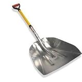 Heavy Duty Giant Aluminum Scoop Shovel - Fiberglass Handle - GREAT Snow Mover!