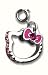 Licensed Sanrio Hello Kitty Pink Crystal Face Bow Tie Outline Charm