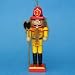 Club Pack of 12 Wooden Fireman with Axe Nutcracker Christmas Ornaments 5"