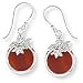 Boma Round Floral Carnelian Earrings