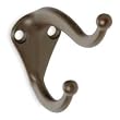 Battalion 1XNH2 Coat and Hat Hook, Bronze, L 2 3/4 In
