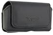 MyNetDeals- Black Leather Case Pouch with Belt Clip for Apple iPhone Bundled + Premium Car Charger and Home/ Travel/ Wall Charger for iPhone