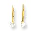 14k Leverback 3mm CZ (Cubic Zirconia) Earrings