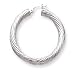 14k White Gold Polished 5mm Twisted Hoop Earrings