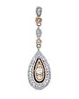 14k Two-Tone Gold & Diamond Teardrop Pendant (0.24ctw)