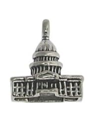 Sterling Silver 3D United States Capital Building Vacation Travel Tour Charm