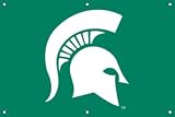 Michigan State Spartans Indoor/Outdoor Fan Banner 3 ft x 2 ft NCAA College Athletics Fan Shop Sports Team Merchandise