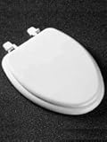 Toilet Seat - Elongated Bowl Premium Wood, White Color