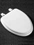 Toilet Seat - Elongated Bowl Premium Wood, White Color