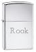 High Polish Chrome Engraved Zippo Lighter - Rook