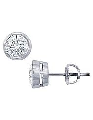 Platinum : Round Diamond Stud Earrings â€" 2.00 CT. TW.