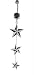 BLACK NAUTICAL STAR DROP BELLY RING
