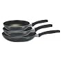 T-Fal Banquet Non-Stick 3 Piece Fry Pan Set, Grey