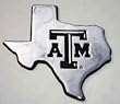 Texas A&M State Shaped METAL Auto Emblem