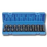 18 Piece 1/2 Drive Combo Hex Fractional and Metric Impact Socket Set