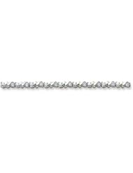 14K White Gold Holds 28 3mm Stones 3.02ct Fancy Tennis Bracelet Mounting