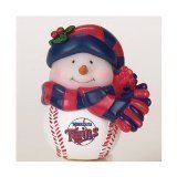 Minnesota Twins MLB Light-Up Musical Snowman Ornament (3")