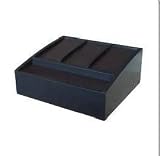 Black Finish 3 Electronic Device Stores & Powers Includes Power Strip