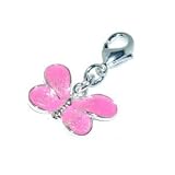 CB-Clipart Anhänger versilbert rosa Schmetterling
