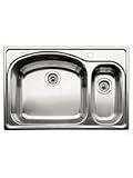 BLANCO BlancoWave 1-1/2 Bowl Drop-In Sink ST STEEL