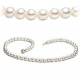 7-7.5mm Akoya Round Cultured Pearl Strand knotted with 14k Clasp
