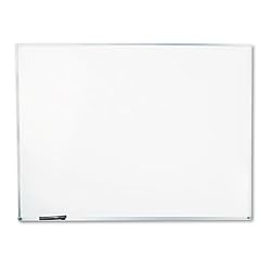 Universal Dry Erase Board, Melamine, 48w x 36h, Satin-Finished Aluminum Frame