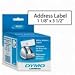 Address Label, LabelWriter Printers, 3-1/2x1-1/8, White, 260/Box DYM30251