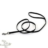 Coastal 4 foot Black 3/8 Nylon Web leash / lead