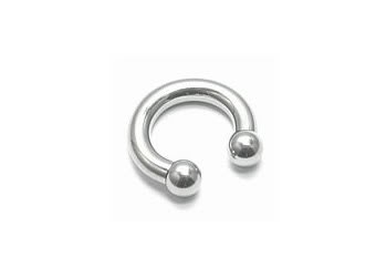316L Surgical Steel Circular Barbell Horseshoe 6g