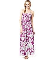 Halterneck Floral Sketch 2-in-1 Maxi Dress