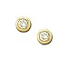 14K .33 CTW Bezel Set Diamond Earrings