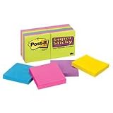 Post-it Super Sticky Notes, 3 x 3 Inches, 90-Sheet Pad (12 Pack)