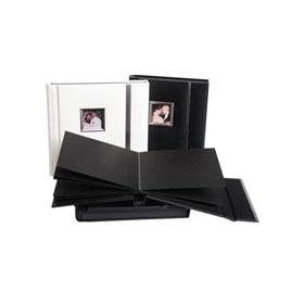 Flashpoint Front Overlapping Repositionable Self Adhesive Album, Holds 30 8 x 8 Photos, Color: Black.