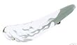 White Silver Flamed Banana Seat Stingray Saddle