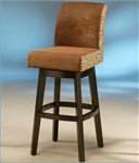 Lake Village Swivel Bar Stool - Feher Black & Wrangler with Leopard