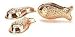 Dollhouse Miniature Set of 3 Fish Copper Molds