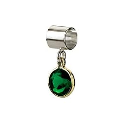 Kera Sterling Silver 14K Gold May Birthstone Bead