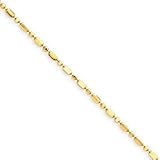 14k 1.2mm D-Cut Ball + Bar Pendant Chain Necklace - 16 Inch